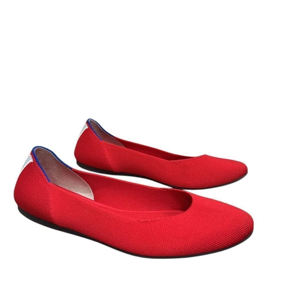 Rothy’s the square toe flats cardinal red 7.5